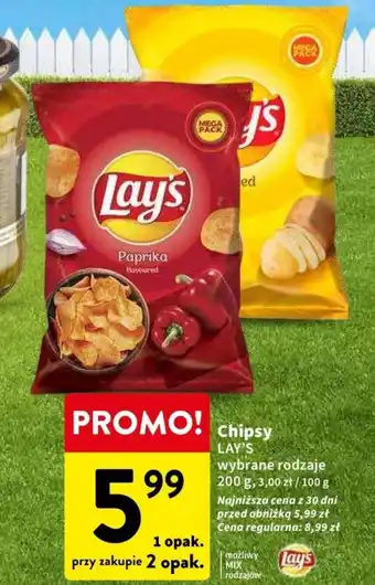 Intermarche Chipsy LAY'S 200g oferta