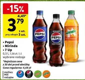 Intermarche Pepsi/Mirinda/7UP 0,5l oferta