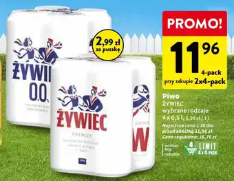 Intermarche Piwo ŻYWIEC 4x0,5l oferta