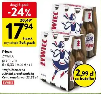 Intermarche Piwo ŻYWIEC 6x0,33l oferta