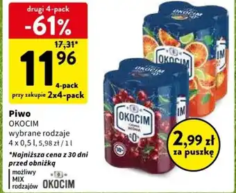 Intermarche Piwo OKOCIM 4x0,5l oferta