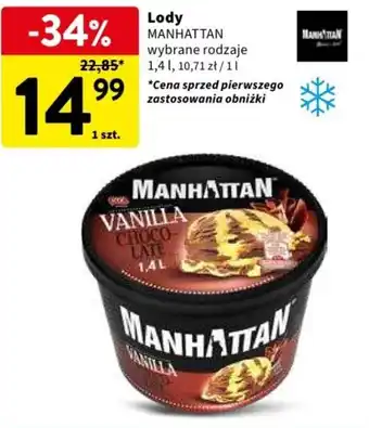 Intermarche Lody MANHATTAN 1,4l oferta