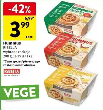 Intermarche Hummus RIBELLA 200g oferta