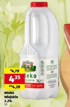 Społem Piątnica Mleko wiejskie świeże 3,2% 1 l oferta