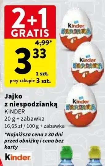 Intermarche Jajko z niespodzianką KINDER 20g oferta