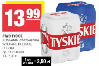 SPAR mini PIWO TYSKIE KOMPANIA PIWOWARSKA 4x100ml oferta