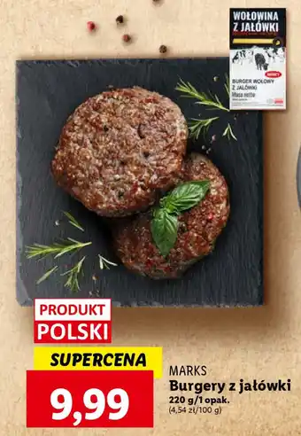 Lidl MARKS Burgery z jałówki 220 g oferta
