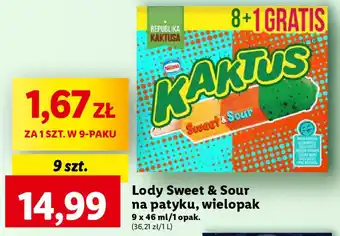 Lidl Lody Sweet & Sour na patyku wielopak 9x46ml oferta