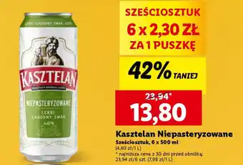 Lidl Kasztelan Niepasteryzowane 6x500ml oferta