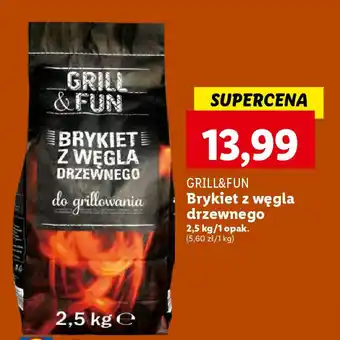 Lidl GRILL&FUN Brykiet z węgla drzewnego 2,5 kg oferta