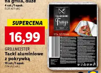 Lidl GRILLMEISTER Tacki aluminiowe z pokrywką 15szt. oferta