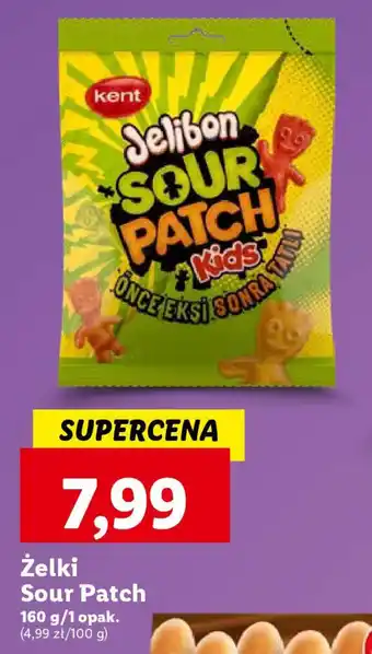 Lidl Żelki Sour Patch 160g oferta