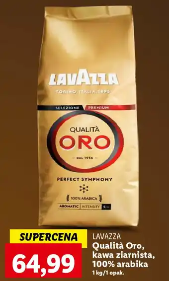 Lidl LAVAZZA Qualità Oro kawa ziarnista 100% arabika 1kg oferta