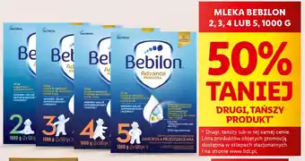 Lidl MLEKA BEBILON 2 3 4 lub 5 1000g oferta