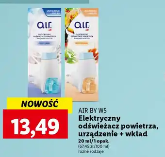 Lidl AIR BY W5 Elektryczny odświeżacz powietrza urządzenie + wkład 20 ml oferta