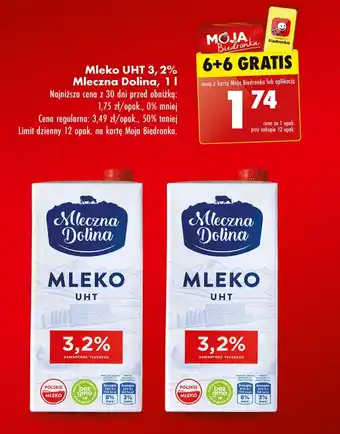 Biedronka Mleko Mleczna Dolina oferta