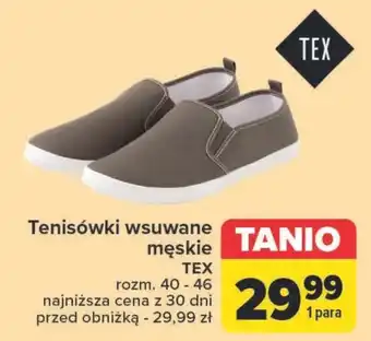 Carrefour Tenisówki męskie TEX oferta