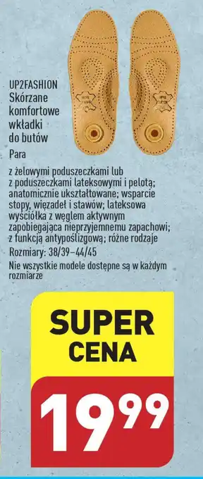 ALDI UP2FASHION Skórzane komfortowe wkładki do butów oferta