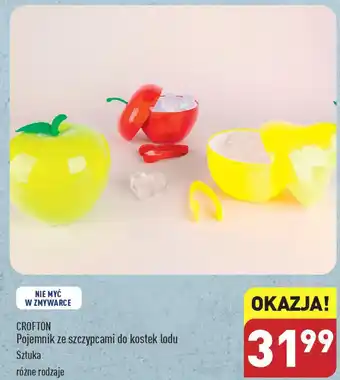 ALDI CROFTON Pojemnik ze szczypcami do kostek lodu oferta