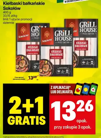 Delikatesy Centrum Kiełbaski bałkańskie Sokołów 400g oferta