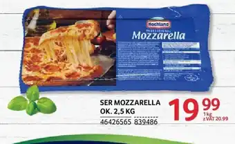 Selgros SER MOZZARELLA 2,5 KG oferta