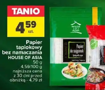 Carrefour Papier tapiokowy bez namaczania HOUSE OF ASIA 50g oferta