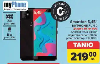 Carrefour Smartfon 5,45" MYPHONE FUN 9 oferta