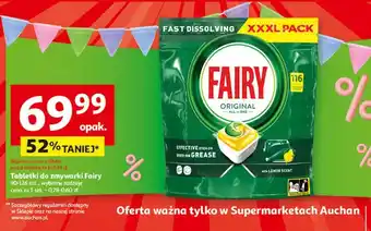 Auchan Tabletki do zmywarki Fairy 90-116 szt. oferta