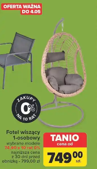 Carrefour Fotel wiszący 1-osobowy oferta