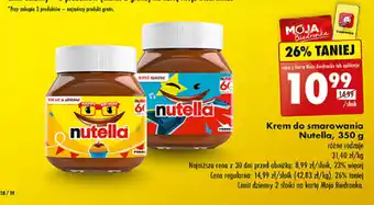 Biedronka Krem do smarowania Nutella, 350 g oferta