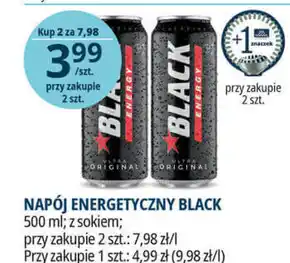 Stokrotka Optima Black Energy Ultra Original Gazowany napój energetyzujący 500 ml oferta