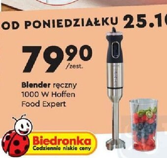 Biedronka Blender ręczny 1000 W Hoffen Food Expert oferta