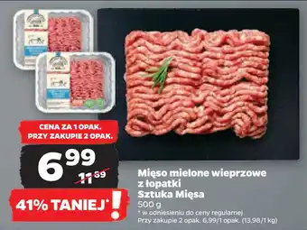 Netto Mięso mielone wieprzowe z łopatki Sztuka Mięsa oferta