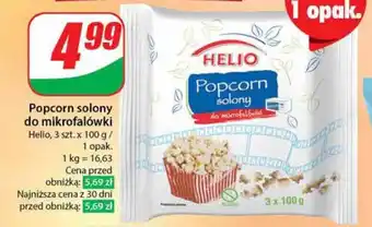 Dino Popcorn solony do mikrofalówki Helio, 3 szt. x 100 g oferta