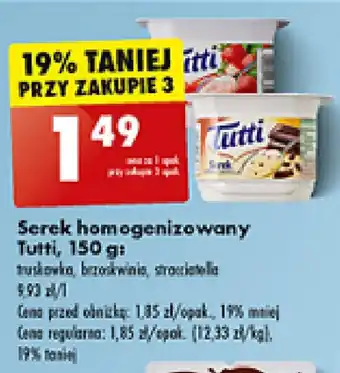 Biedronka Serek homogenizowany Tutti, 150 g oferta