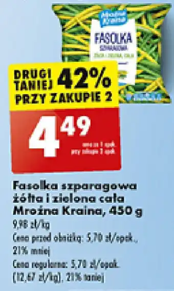 Biedronka Fasolka szparagowa żółta i zielona cała Mroźna Kraina, 450 g oferta