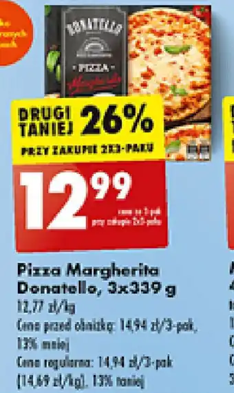 Biedronka Pizza Margherita Donatello, 3x339 g oferta