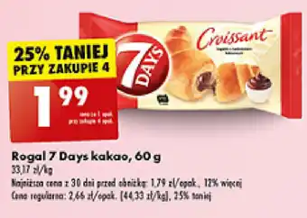 Biedronka Rogal 7 Days kakao, 60 g oferta