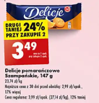 Biedronka Delicje pomarańczowe Szampańskie, 147 g oferta