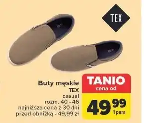 Carrefour Buty męskie TEX oferta