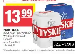 Spar Tyskie Piwo jasne 2 l (4 x 0,5 l) oferta