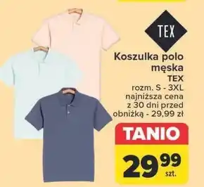 Carrefour Koszulka polo męska TEX oferta