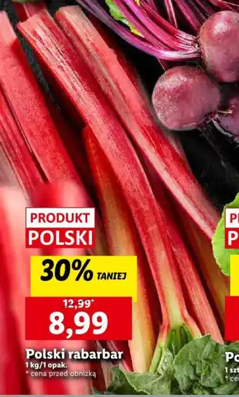 Lidl Polski rabarbar 1kg oferta