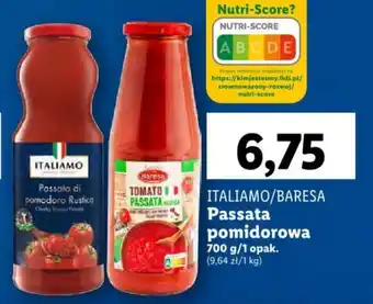 Lidl ITALIAMO/BARESA Passata pomidorowa 700g oferta