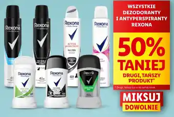 Lidl WSZYSTKIE DEZODORANTY I ANTYPERSPIRANTY REXONA oferta