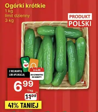 Delikatesy Centrum Ogórki krótkie 1kg oferta