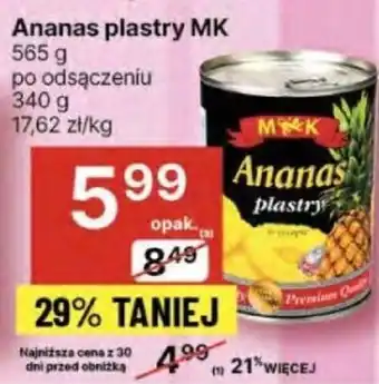 Delikatesy Centrum Ananas plastry MK 565 g po odsączeniu 340 g oferta