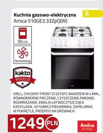 Kakto Kuchenka gazowo-elektryczna Amica oferta