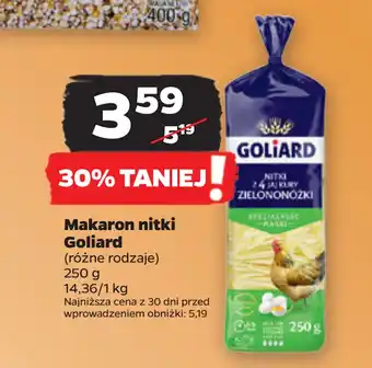 Netto Makaron nitki Goliard oferta