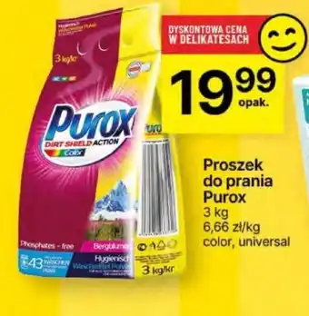 Delikatesy Centrum Proszek do prania Purox 3 kg oferta